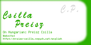 csilla preisz business card